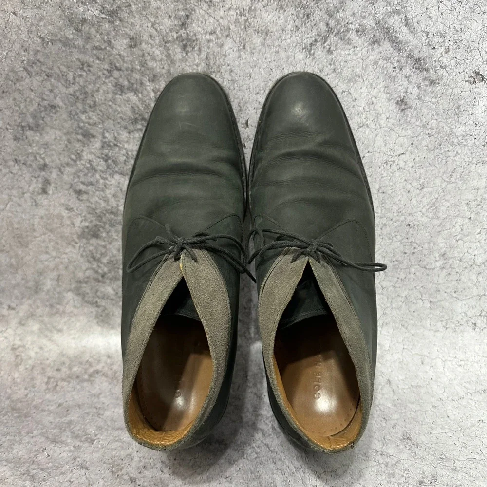 Cole Haan Williams Welt Chukka II Mens 14 Black Gray Suede Leather Boots C24573